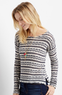 Long Sleeve Novelty Stripe Knit Top